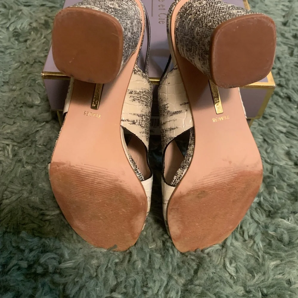 7.5 LOUIS ET CIE KAMBER crocodile sandals practically new! - Picture 3 of 5